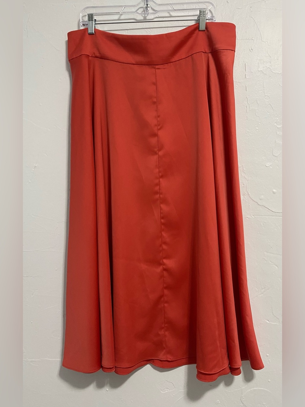H&M Coral A-Line Midi Skirt